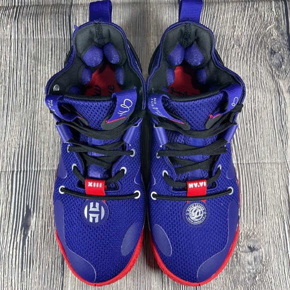 Adidas Harden Vol. 6 Drew League Shoes Purple/Core Red Mens 5.5 W 6.5 HP9510 - Picture 5 of 9